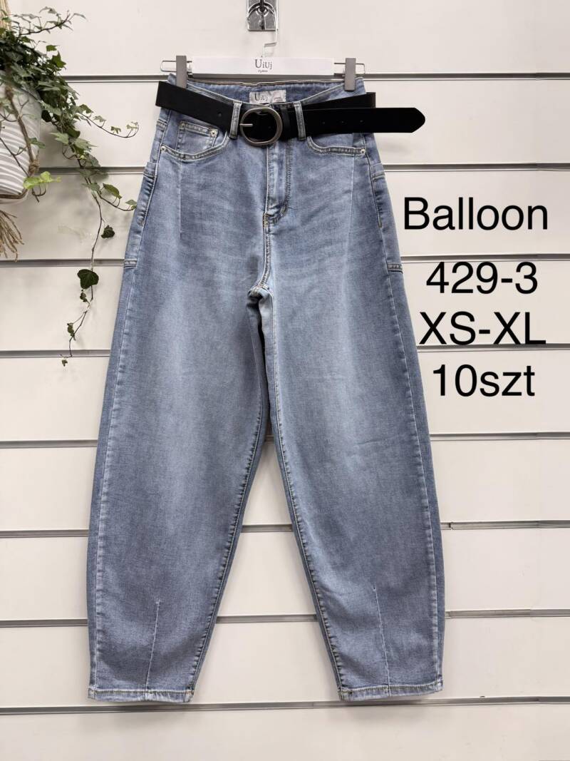 Spodnie damskie jeansy Roz XS-XL, 1 Kolor Paczka 10 szt